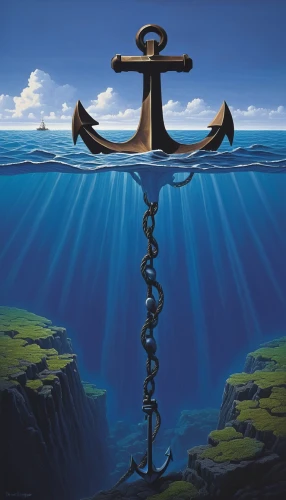anchors,tent anchor,anchor,island chain,el salvador dali,freemasonry,justitia,rod of asclepius,anchored,way of the cross,water connection,mooring post,equilibrium,gallows,greek myth,faucets,trickle,surrealism,faucet,plumbing,Conceptual Art,Daily,Daily 27