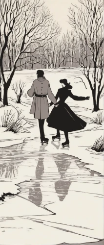 murder of crows,snow scene,crows,penguin couple,cool woodblock images,the pied piper of hamelin,black crow,hans christian andersen,pilgrims,vintage couple silhouette,couple silhouette,snow drawing,book illustration,stroll,shinigami,monks,fox and hare,in the winter,crow,snow fields,Illustration,Black and White,Black and White 10