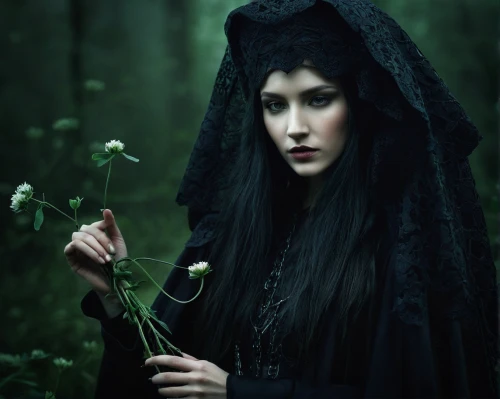 gothic woman,gothic fashion,gothic portrait,black rose,dark gothic mood,the witch,sorceress,gothic style,the enchantress,gothic dress,witch house,gothic,goth woman,faery,undergrowth,mystical portrait of a girl,priestess,elven,elven flower,rusalka,Photography,Documentary Photography,Documentary Photography 27