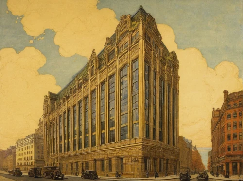 willis building,department store,july 1888,ford motor company,1921,1925,1905,commerce,montana post building,1926,aurora building,1906,bond stores,1929,valley mills,chrysler fifth avenue,drexel,1920s,1900s,old stock exchange,Illustration,Retro,Retro 01