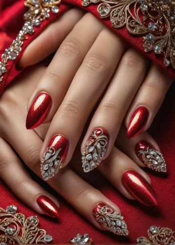 christmas gold and red deco,red nails,christmas gold foil,black-red gold,artificial nails,nail design,diamond red,gold foil christmas,lacquer,nail art,manicure,ruby red,shellac,red russian,gold lacquer,talons,russian folk style,nails,foil and gold,jeweled,Photography,General,Fantasy