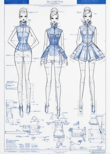 sewing pattern girls,costume design,fashion design,blueprints,blueprint,retro paper doll,wireframe graphics,technical drawing,fashion vector,wireframe,jeans pattern,sheet drawing,dress form,fashion illustration,paper dolls,fashion designer,one-piece garment,designer dolls,police uniforms,paper doll,Unique,Design,Blueprint