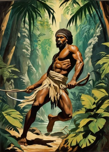 papuan,tarzan,aborigine,cave man,neanderthal,aborigines,prehistory,papua,paleolithic,caveman,polynesian,prehistoric art,neanderthals,png,primitive people,stone age,primitive person,game illustration,bushmeat,primitive man,Illustration,Realistic Fantasy,Realistic Fantasy 21