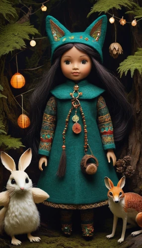 pocahontas,woodland animals,arrowroot family,clay animation,hare trail,agnes,shamanism,fairytale characters,fairy tale character,shamanic,pachamama,rabbits and hares,hare of patagonia,christmas dolls,the enchantress,forest animals,clay doll,wooden doll,primitive dolls,the witch,Photography,Fashion Photography,Fashion Photography 07