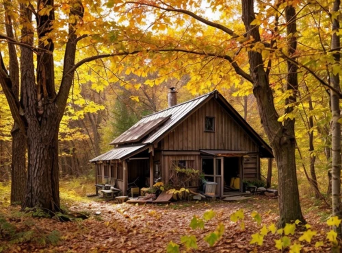 house in the forest,autumn idyll,small cabin,the cabin in the mountains,log cabin,country cottage,wooden hut,fall landscape,wooden house,golden autumn,autumn camper,autumn landscape,autumn chores,autumn theme,autumn scenery,autumn background,log home,autumn forest,home landscape,colors of autumn