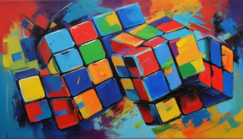 rubiks cube,rubik's cube,rubik cube,rubiks,mondrian,cube love,rubik,magic cube,rubics cube,ernő rubik,cubism,cubes,cubix,cube surface,building block,building blocks,abstract painting,cube,cubic,chess cube,Conceptual Art,Oil color,Oil Color 20