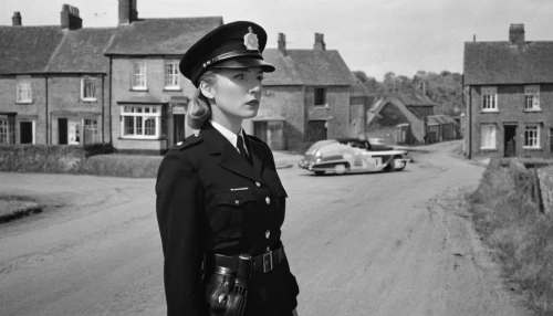 policewoman,policeman,police hat,13 august 1961,pork-pie hat,shaftesbury,police officer,traffic cop,peaked cap,police uniforms,officer,police force,postman,george russell,british actress,police siren,1940s,1950s,inspector,bethlehem road,Photography,Black and white photography,Black and White Photography 13