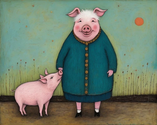wool pig,domestic pig,lucky pig,pot-bellied pig,pig's trotters,piglet,pig,suckling pig,piggybank,piglet barn,carol colman,piglets,swine,piggy,pork-pie hat,piggy bank,pigs,porker,inner pig dog,pensioner,Art,Artistic Painting,Artistic Painting 49