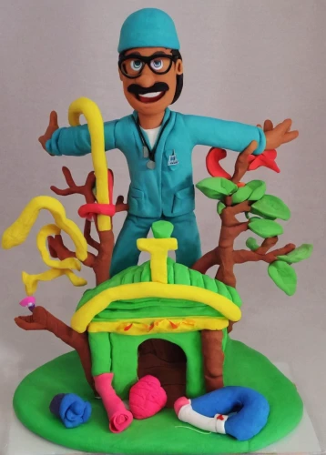 plasticine,play-doh,motor skills toy,fish-surgeon,clay animation,construction set toy,biologist,smurf figure,play doh,playset,play dough,wooden toys,tropical bird climber,construction toys,educational toy,farmer in the woods,dental hygienist,game figure,vintage toys,figure of paragliding,Unique,3D,Clay