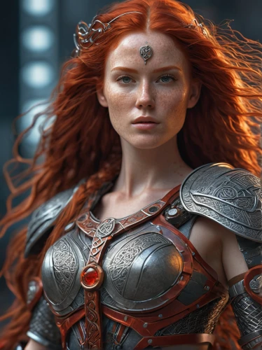 female warrior,fantasy woman,warrior woman,head woman,heroic fantasy,celtic queen,firestar,redheads,fiery,joan of arc,minerva,strong woman,queen cage,the enchantress,breastplate,wanda,huntress,strong women,female hollywood actress,merida,Photography,General,Sci-Fi