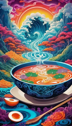 psychedelic art,psychedelic,saucer,rainbow waves,japanese waves,currents,hallucinogenic,swirling,vortex,whirlpool,japanese wave,tidal wave,water waves,soundwaves,acid lake,flow of time,cosmic eye,trip computer,vibration,coral swirl,Illustration,Realistic Fantasy,Realistic Fantasy 39