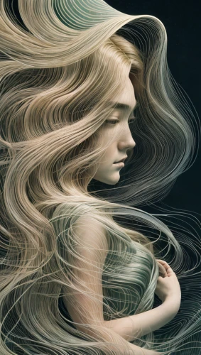 wind wave,swirling,little girl in wind,mystical portrait of a girl,dryad,apophysis,siren,blonde woman,sci fiction illustration,the wind from the sea,the enchantress,woman thinking,whirlwind,psyche,wind machine,tendrils,spiralling,mermaid vectors,adrift,feathered hair