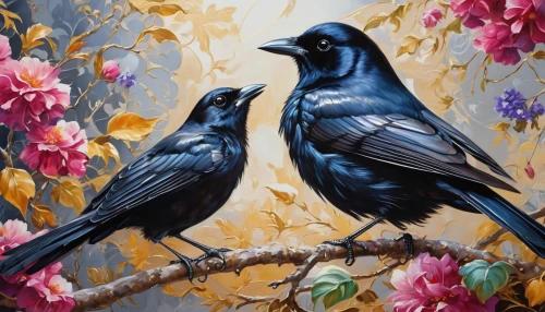 bird painting,songbirds,blue birds and blossom,blackbirds,corvidae,bird couple,birds on a branch,jackdaws,garden birds,flower and bird illustration,oil painting on canvas,birds on branch,wild birds,birds with heart,the birds,birds,magpie,brewer's blackbird,oil painting,humming birds,Photography,Fashion Photography,Fashion Photography 04