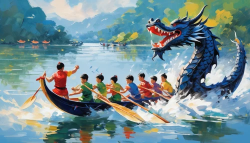 dragon boat,dragonboat,chinese dragon,barongsai,mekong,long-tail boat,dragon li,chinese art,khokhloma painting,nước chấm,guizhou,dragon bridge,painted dragon,mì quảng,canoe polo,summer palace,rafting,viet nam,vietnam,cao lầu,Conceptual Art,Oil color,Oil Color 10