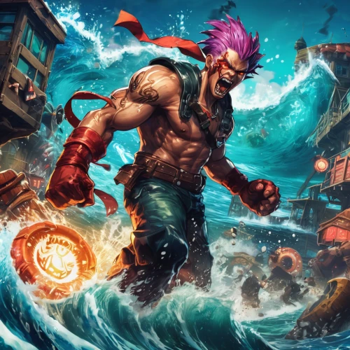 poseidon,sea god,god of the sea,katakuri,merman,poseidon god face,nami,aquaman,tiber riven,sea storm,sea man,triton,game illustration,neptune,pirate,tsunami,merfolk,aquanaut,cg artwork,pirate treasure,Conceptual Art,Fantasy,Fantasy 26