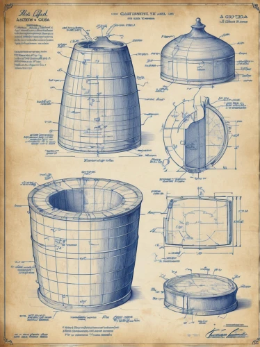 cooking pot,blueprints,wooden bucket,wooden buckets,blueprint,barograph,concrete mixer,industrial design,chamber pot,colander,container drums,technical drawing,barrel,oil drum,wine barrels,wine barrel,wireframe graphics,dice cup,dutch oven,storage-jar,Unique,Design,Blueprint