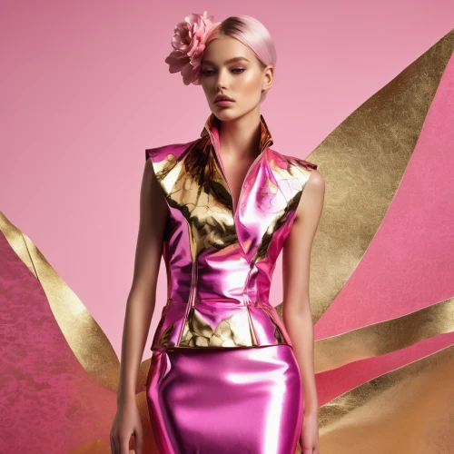 gold-pink earthy colors,latex clothing,clove pink,agent provocateur,pink leather,pink lady,gold and purple,metallic feel,pink-purple,blossom gold foil,latex,pink magnolia,fashion design,barbie doll,pixie-bob,gold foil,versace,gold foil shapes,pink ribbon,gold lacquer,Conceptual Art,Oil color,Oil Color 19