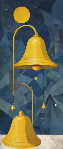 particular bell,blue lamp,gas lamp,retro lampshade,retro lamp,christmas bell,bell-shaped,street lamps,streetlamp,lamplighter,yellow bell,bell,lampshade,ring the bell,searchlamp,light cone,lampshades,gold bells,street lamp,altar bell,Art,Artistic Painting,Artistic Painting 44