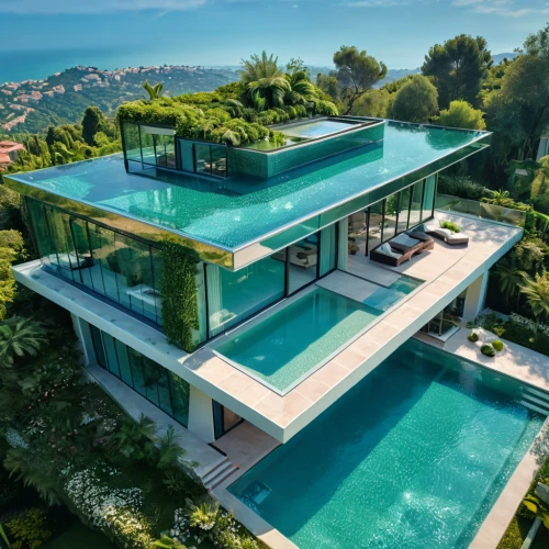 luxury property,pool house,tropical greens,modern house,beautiful home,house by the water,holiday villa,luxury home,dunes house,luxury real estate,tropical house,modern architecture,cube house,green living,cubic house,mansion,private house,beach house,summer house,crib,Photography,General,Natural
