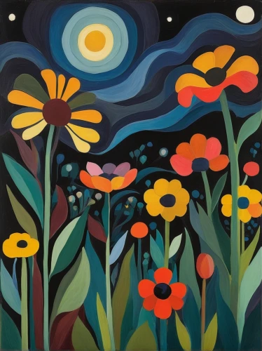 cosmos field,flower painting,blanket of flowers,flower field,flowers field,david bates,carol colman,flower meadow,field of flowers,wildflowers,blooming field,falling flowers,scattered flowers,blanket flowers,cosmos autumn,flower garden,barberton daisies,blue daisies,flowers celestial,starry night,Art,Artistic Painting,Artistic Painting 27