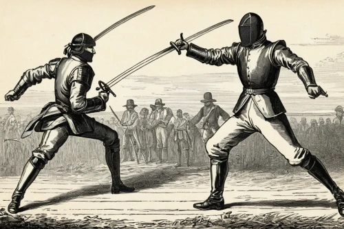 épée,sword fighting,stage combat,fencing weapon,fencing,swordsmen,historical battle,quarterstaff,duel,savate,jousting,battling ropes,two-man saw,combat sport,hunting scene,modern pentathlon,musketeers,sparring,lancers,striking combat sports,Art,Classical Oil Painting,Classical Oil Painting 24