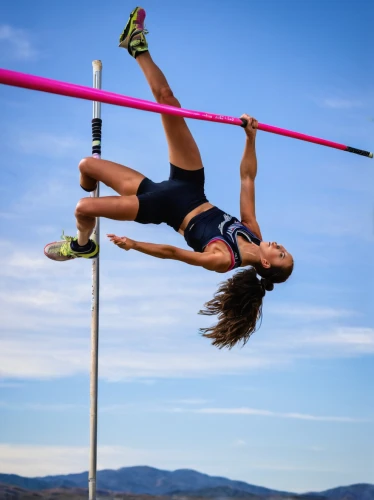 pole vault,pole vaulter,high jump,heptathlon,track and field athletics,horizontal bar,parallel bars,pole climbing (gymnastic),rope (rhythmic gymnastics),uneven bars,vault (gymnastics),hurdle,on the poles,trampolining--equipment and supplies,equestrian vaulting,javelin throw,track and field,balance beam,gymnastic rings,flag pole,Illustration,Realistic Fantasy,Realistic Fantasy 45