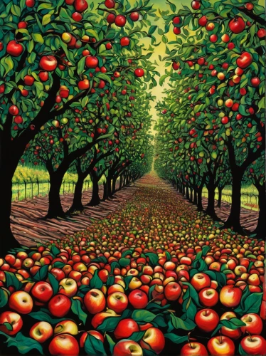 apple orchard,apple plantation,apple trees,fruit fields,apple mountain,orchards,apple tree,red apples,cart of apples,apple harvest,orchard,apple pattern,apples,apple world,fruit trees,picking apple,home of apple,apple picking,fruit tree,honeycrisp,Illustration,Realistic Fantasy,Realistic Fantasy 33