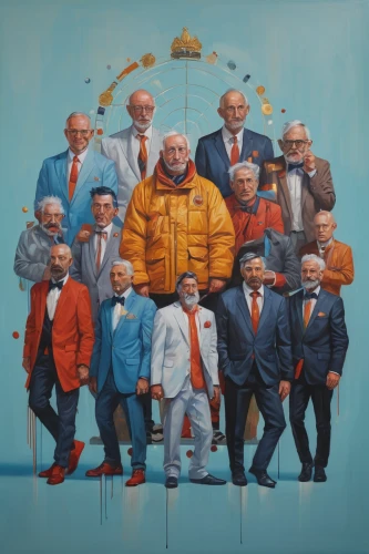 seven citizens of the country,astronauts,gentleman icons,pensioners,group of people,men sitting,the people in the sea,dental icons,twelve apostle,the h'mong people,collective,dwarfs,little people,social,pensioner,the bears,sailors,jury,marine scientists,workforce,Illustration,Realistic Fantasy,Realistic Fantasy 24