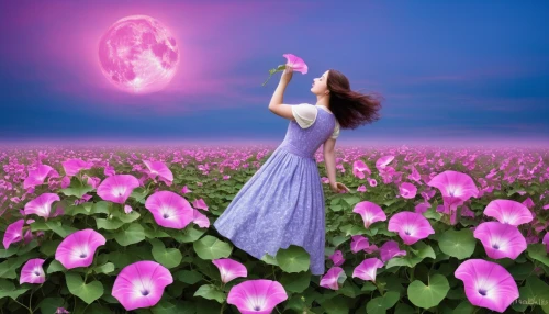 fantasy picture,horoscope libra,rosa 'the fairy,image manipulation,pink morning glory flower,flower background,photomanipulation,photo manipulation,balloon flower,spring equinox,passion bloom,everlasting sweet pea,purple pageantry winds,fairies aloft,rosa ' the fairy,photoshop manipulation,divine healing energy,girl in flowers,faerie,flower fairy,Photography,Documentary Photography,Documentary Photography 29