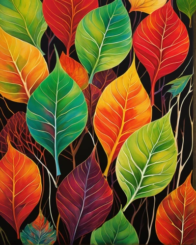 colorful leaves,watercolor leaves,colored pencil background,colored leaves,leaf background,autumn leaf paper,tropical leaf pattern,leaf drawing,bicolor leaves,gum leaves,leaf pattern,leaves,autumn pattern,leaves in the autumn,foliage leaves,embroidered leaves,mandarin leaves,tree leaves,autumn background,fall leaf border,Art,Artistic Painting,Artistic Painting 21