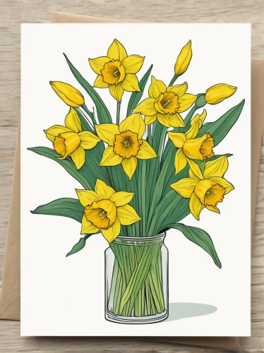 yellow daffodils,yellow daffodil,yellow daylilies,daffodils,flowers png,floral greeting card,daffodil,the trumpet daffodil,yellow tulips,jonquil,yellow avalanche lily,yellow bells,jonquils,easter lilies,yellow daylily,flower illustration,daf daffodil,flowers in wheel barrel,yellow iris,tulipa sylvestris,Illustration,Vector,Vector 14