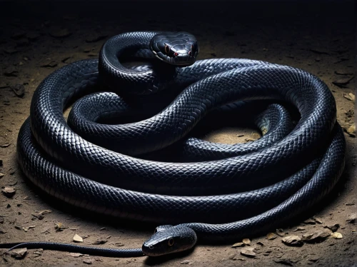 eastern indigo snake,red bellied black snake,black snake,african house snake,kingsnake,common kingsnake,king snake,blue snake,pointed snake,glossy snake,sharptail snake,black mamba,rat snake,plains gartersnake,banded water snake,ringneck snake,plain bellied watersnake,venomous snake,constrictor,indian cobra,Conceptual Art,Sci-Fi,Sci-Fi 18