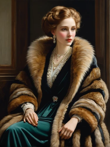 lilian gish - female,imperial coat,vintage female portrait,lillian gish - female,art deco woman,fashionista from the 20s,mary pickford - female,maureen o'hara - female,fur clothing,vintage woman,portrait of a girl,barbara millicent roberts,young woman,1920s,packard patrician,portrait of a woman,twenties women,vintage fashion,victorian lady,fur coat,Art,Classical Oil Painting,Classical Oil Painting 12