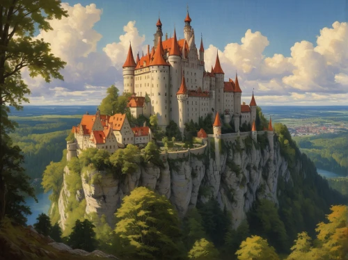 fairy tale castle,fairytale castle,castel,knight's castle,medieval castle,fairy tale castle sigmaringen,castle of the corvin,summit castle,templar castle,castle,castelul peles,disney castle,gold castle,bethlen castle,castleguard,castles,castle bran,waldeck castle,water castle,transylvania,Illustration,Retro,Retro 09