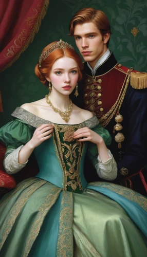 young couple,mulberry family,gothic portrait,romantic portrait,man and wife,prince and princess,beautiful couple,mahogany family,borage family,mother and father,vintage boy and girl,courtship,husband and wife,robert harbeck,rose family,oil painting on canvas,the victorian era,portrait background,ginger family,vintage man and woman,Conceptual Art,Daily,Daily 14