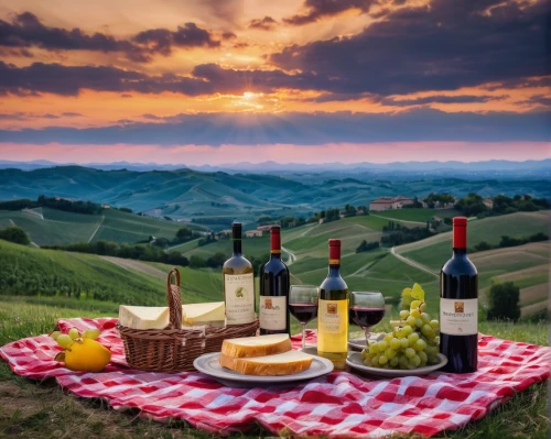 food and wine,tuscany,tuscan,wine cultures,piemonte,wine country,wine region,southern wine route,romantic dinner,dinner for two,sicilian cuisine,picnic,vineyards,picnic basket,mediterranean diet,monferrato,picnic table,aperitif,wine harvest,outdoor dining,Conceptual Art,Fantasy,Fantasy 15
