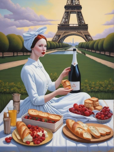 french food,apéritif,bistrot,girl with bread-and-butter,woman holding pie,universal exhibition of paris,paris cafe,cuisine classique,french culture,french valentine,woman with ice-cream,food and wine,bistro,breadbasket,french digital background,aperitif,vive la france,woman at cafe,travel poster,france,Conceptual Art,Daily,Daily 22