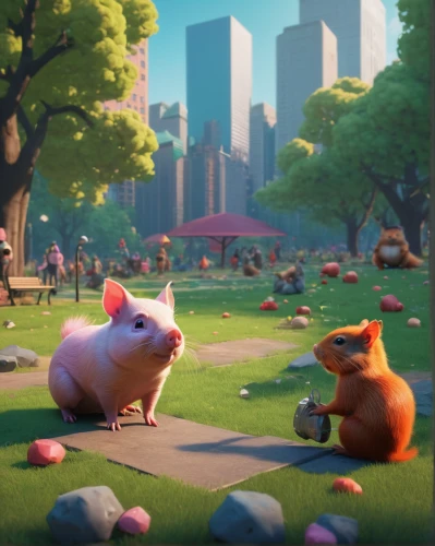 rodentia icons,lucky pig,animal film,squirrels,mini pig,piglets,game art,hedgehogs,teacup pigs,cartoon forest,game illustration,rodents,atlas squirrel,dusk background,pig,pigs,capybara,anthropomorphized animals,squirell,spring background,Conceptual Art,Sci-Fi,Sci-Fi 11