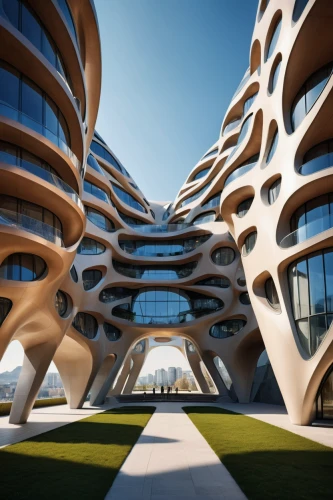 futuristic architecture,honeycomb structure,building honeycomb,futuristic art museum,kirrarchitecture,jewelry（architecture）,arhitecture,modern architecture,architecture,3d rendering,helix,sinuous,sky space concept,archidaily,multi storey car park,architectural,hotel w barcelona,beautiful buildings,outdoor structure,french building,Photography,General,Cinematic