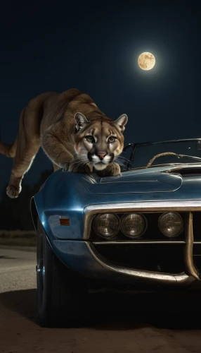 ford cougar,cougar,muscle car cartoon,iso grifo,wild cat,great puma,mountain lion,panther,ferrari daytona,roaring,big cats,wildcat,pontiac trans-am 1970,lamborghini espada,hood ornament,testarossa,big cat,muscle car,canis panther,dodge charger daytona,Art,Classical Oil Painting,Classical Oil Painting 35