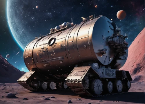 moon vehicle,space capsule,soyuz,deep-submergence rescue vehicle,moon base alpha-1,tank ship,lunar prospector,spacecraft,moon rover,mission to mars,asteroid,ic 4703,dreadnought,space ship,gas planet,io,space craft,metal tanks,constellation centaur,space voyage,Conceptual Art,Sci-Fi,Sci-Fi 30