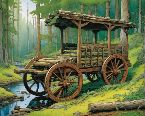 wooden wagon,covered wagon,wooden carriage,wooden cart,log cart,old wagon train,straw cart,log truck,straw carts,logging truck,ox cart,handcart,wooden train,freight wagon,bale cart,luggage cart,wooden car,stagecoach,cart of apples,wooden railway,Illustration,Realistic Fantasy,Realistic Fantasy 04