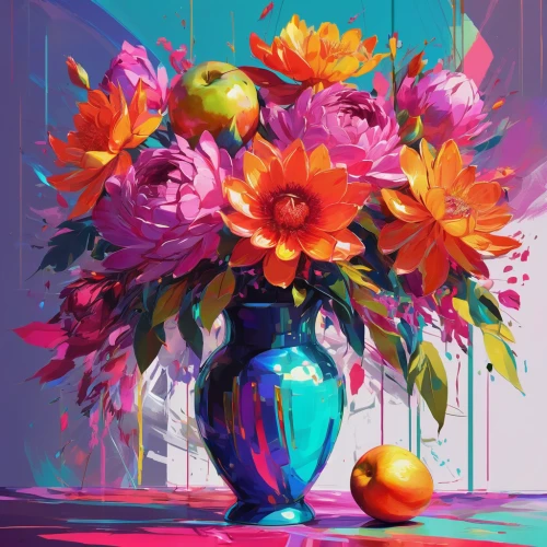 vase,sunflowers in vase,flower vase,colorful floral,floral composition,flower bouquet,flower painting,dahlias,summer still-life,spring bouquet,colorful flowers,bouquet of flowers,bright flowers,autumn bouquet,bouquets,bouquet,floral arrangement,flowers png,flower art,flowers fall,Conceptual Art,Daily,Daily 21