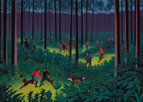 forest workers,forest animals,hunting scene,pere davids deer,animals hunting,cartoon forest,fox hunting,deer illustration,woodland animals,forest fire,fawns,the forest,forest of dreams,hunting dogs,the forests,forest glade,haunted forest,forest fires,young-deer,animal migration,Conceptual Art,Daily,Daily 29