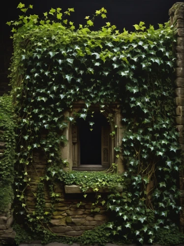 background ivy,miniature house,ivy frame,witch's house,fairy house,night-blooming jasmine,secret garden of venus,garden shed,green garden,garden elevation,green living,bay window,ivy,overgrown,witch house,ancient house,landscape lighting,house in the forest,cottage,the window,Art,Classical Oil Painting,Classical Oil Painting 16