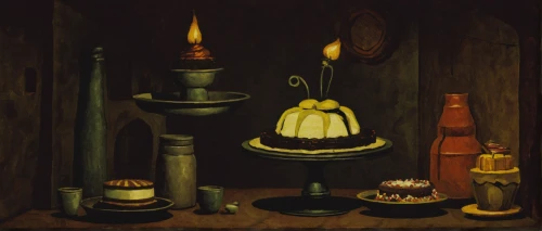 oil lamp,still-life,kerosene lamp,candlemaker,grant wood,still life with onions,candlestick for three candles,still life,tinsmith,golden candlestick,gas lamp,black candle,candlesticks,utensils,kerosene,retro kerosene lamp,kitchenware,lampions,candlestick,kitchen utensils,Art,Artistic Painting,Artistic Painting 27