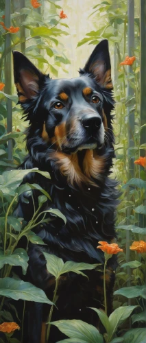 pet portrait,canidae,australian kelpie,schipperke,dog illustration,dog poison plant,collie,flower animal,kelpie,oil on canvas,oil painting,animal portrait,black shepherd,cloves schwindl inge,oil painting on canvas,corgi,scent hound,dog in the water,dog,australian terrier,Conceptual Art,Oil color,Oil Color 05