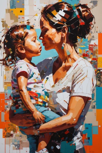 father with child,little girl and mother,oil painting on canvas,italian painter,mother kiss,oil painting,capricorn mother and child,art painting,mother with child,motherhood,mother and child,meticulous painting,oil on canvas,painting technique,little boy and girl,mother and father,mother-to-child,boy and girl,child art,child portrait,Conceptual Art,Oil color,Oil Color 07
