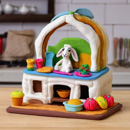 dog house,dog house frame,wood doghouse,pâtisserie,children's playhouse,dog cafe,bed and breakfast,doghouse,potcake dog,whimsical animals,kooikerhondje,doll kitchen,st bernard outdoor,toy cash register,gingerbread maker,baby bed,dog crate,dollhouse accessory,ice cream maker,pet shop,Unique,3D,Clay