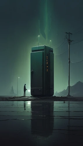 cyberpunk,monolith,barebone computer,courier box,transistor,phone booth,mailbox,refrigerator,telephone booth,computer disk,pc tower,kasperle,computer,diskette,droid,electric tower,disconnected,pay phone,hard drive,petrol pump,Conceptual Art,Sci-Fi,Sci-Fi 07